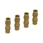 1/4" DOT Brass Push-In Straight Tube Unions – 4 Pack - Twin Eagle Imports