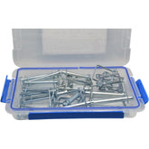 24pc Metric Square Shaft Locking Lynch Pin clip grab kit assortment - Twin Eagle Imports