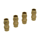 4 Piece 1/2 DOT Straight Brass Push in Hose Connect Grab Kit Assortment - Twin Eagle Imports