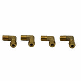 4pc Brass Compression Union 90° Male Female Elbow (T1/4xM1/4) - Twin Eagle Imports