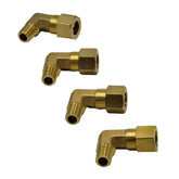 4pc Brass Compression Union 90° Male Female Elbow (T3/8xM1/8) - Twin Eagle Imports
