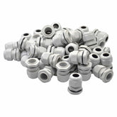 50 Pack IP68 PG13.5 White Nylon Cable Gland 6-12mm Cable Range - Twin Eagle Imports