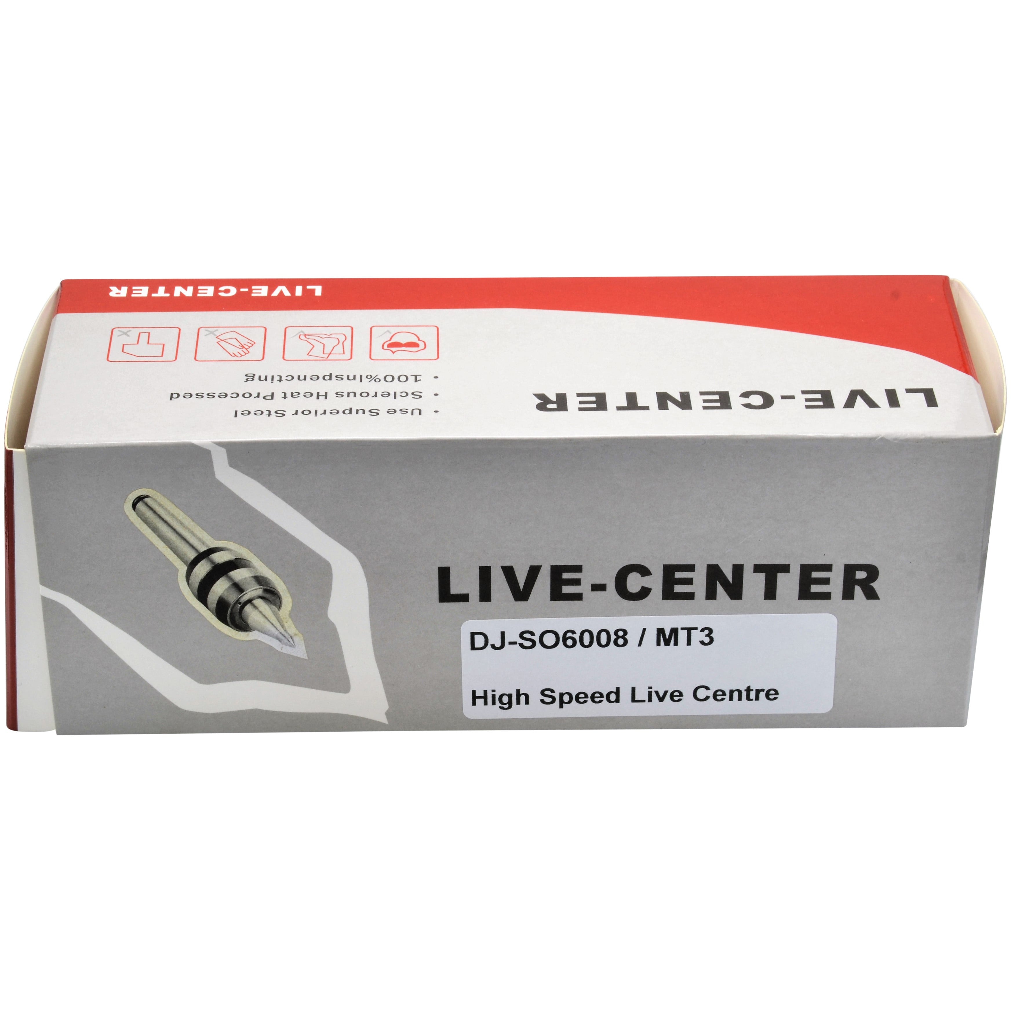 Morse Taper 3 Extended Nose Precision CNC High Speed Live Centre M12 drawbar