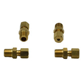 DOT Brass Connector 4pc Brass Compression Male Female Connector (T1/8xM1/8)