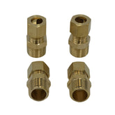 DOT Brass Connector 4pc Brass Compression Male Female Connector (T3/8xM3/8)