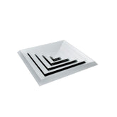 Ductsure Ventilation Pack of 4 Ductsure White Aluminium Vent Grille Square Slat (520x520mm)