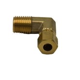 Brass Compression Union 90° Male Female Elbow (T1/4xM1/4) | DOT