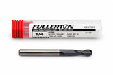 Fullerton 1/4" 2 Flute TiAlN Coated Carbide Ball Nose Endmill - 3215 Series - Twin Eagle Imports
