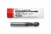 Fullerton 8.0mm 2 Flute TiAlN Coated Carbide Ball Nose Endmill - 3215 Series - Twin Eagle Imports