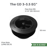 Green Drain Waterless Trap Seal 3-3.5" (85-90mm) - Twin Eagle Imports