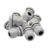 Twin Eagle Imports Cable Gland 10 Pack IP68 PG13.5 White Nylon Cable Gland 6-12mm Cable Range
