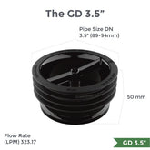 Twin Eagle Imports Plumbing Plug Green Drain Waterless Trap Seal 3.5" (89-94mm)