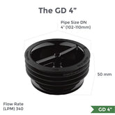 Twin Eagle Imports Plumbing Plug Green Drain Waterless Trap Seal 4" (102-110mm)