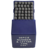 Twin Eagle Imports Letter and Number Stamp Punches 2mm Letter and Number Stamp Punch 36 Piece