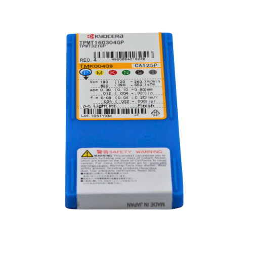 10 pc Kyocera TPMT160304GP CA125P – Turning Insert (Finishing, GP Chipbreaker) - Twin Eagle Imports