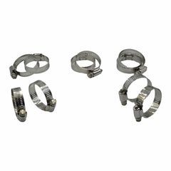 10 Piece 304 Stainless Steel 21-44mm Worm Drive Hose Clamp - Twin Eagle Imports