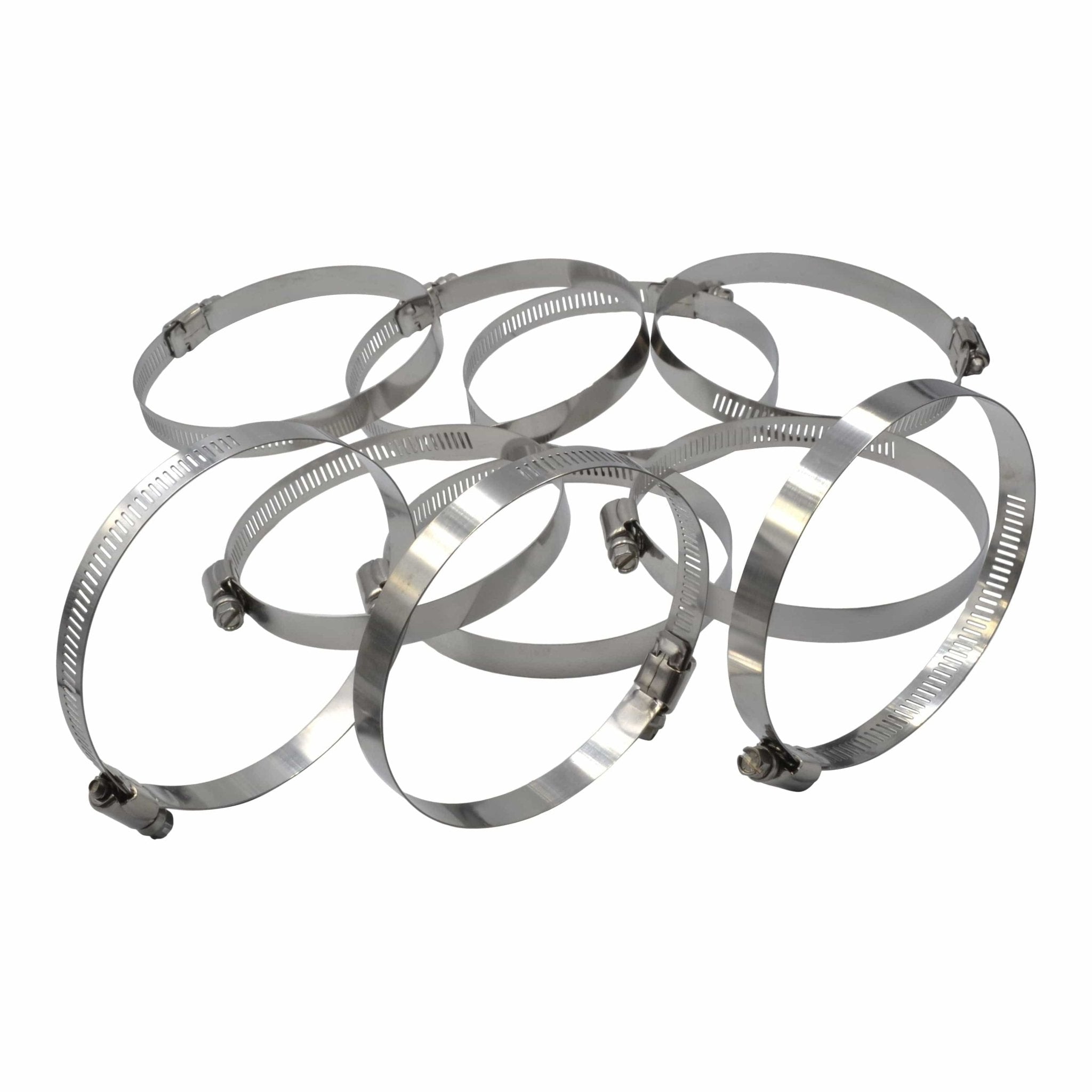 10 Piece 304 Stainless Steel 84-108mm Worm Drive Hose Clamp - Twin Eagle Imports