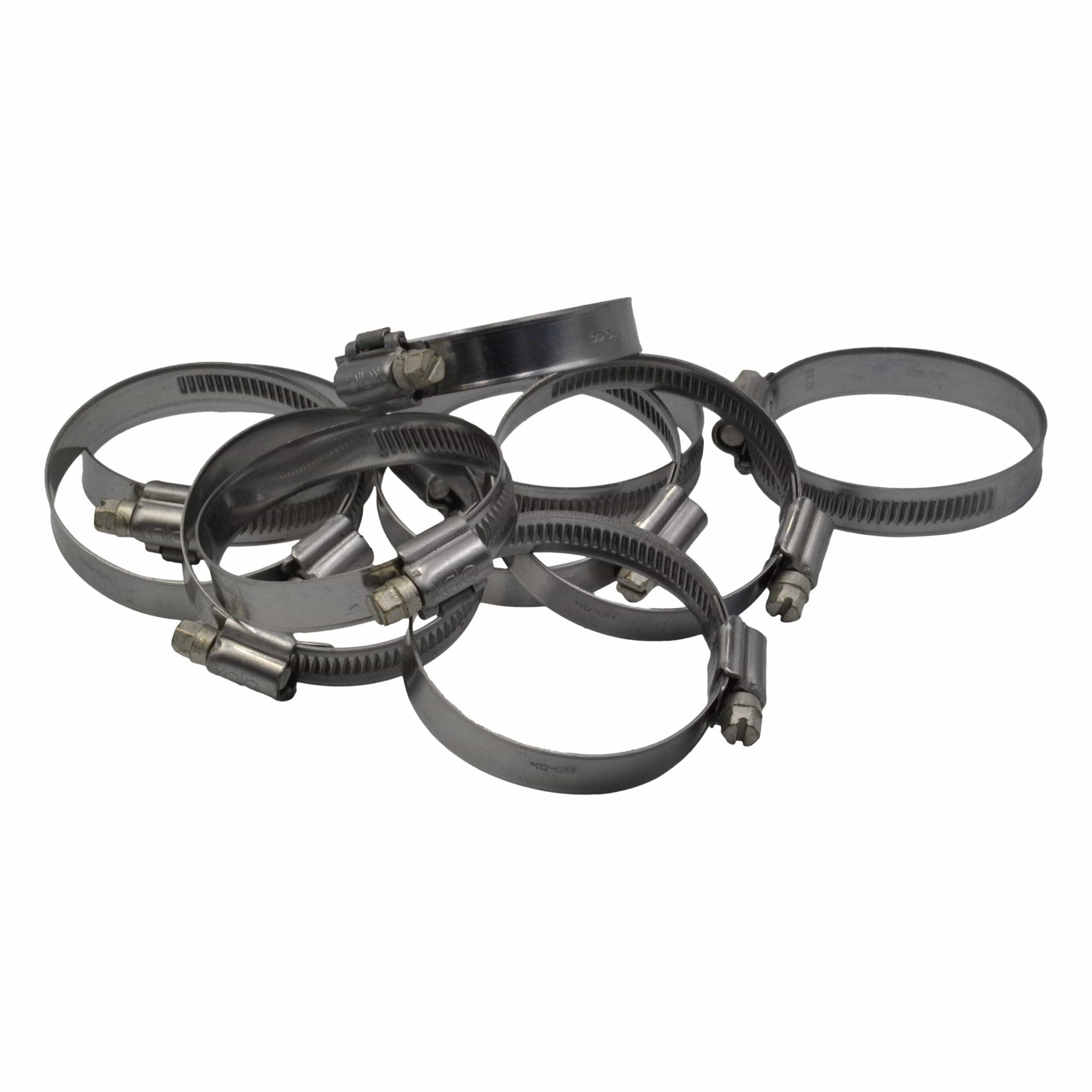 10 Piece Kale 304 Stainless Steel 40-60mm Worm Drive Hose Clamp - Twin Eagle Imports