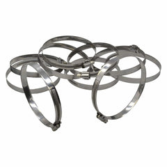 10 Piece Kale 304 Stainless Steel 90-110mm Worm Drive Hose Clamp - Twin Eagle Imports