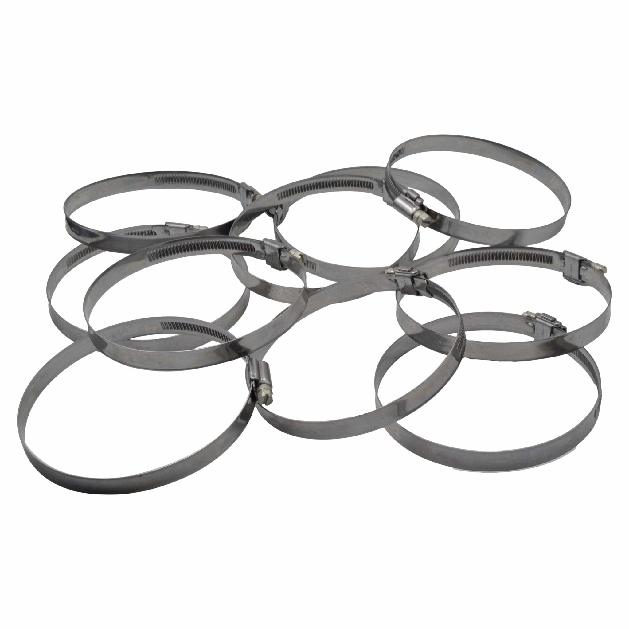 10 Piece Kale 304 Stainless Steel 90-110mm Worm Drive Hose Clamp - Twin Eagle Imports