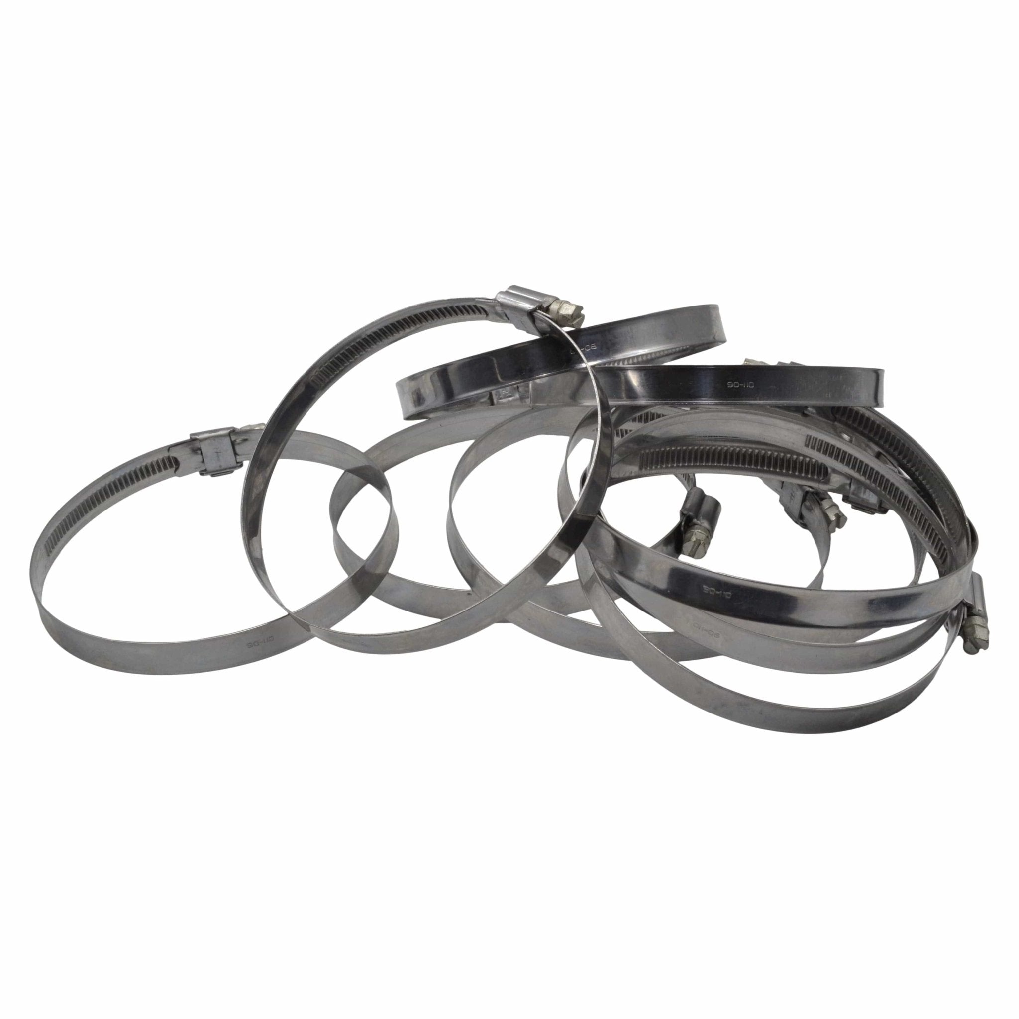 10 Piece Kale 304 Stainless Steel 90-110mm Worm Drive Hose Clamp - Twin Eagle Imports