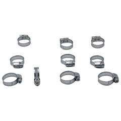 10 Piece Zinc 12-23mm Worm Drive Hose Clamp - Twin Eagle Imports