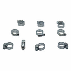 10 Piece Zinc 6-15mm Worm Drive Hose Clamp - Twin Eagle Imports