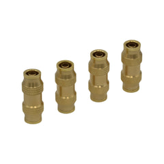 4 Piece 3/8 DOT Straight Brass Push in Hose Connect Grab Kit Assortment