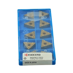 10pc Kyocera TNMG160404PS CA025P – Turning Insert (Medium to Roughing, PS Chipbreaker) - Twin Eagle Imports