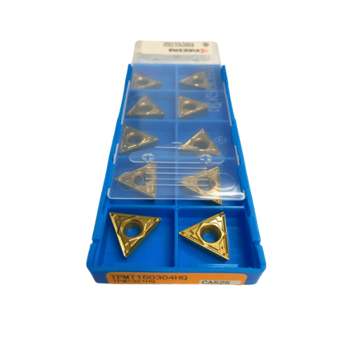 10pc Kyocera TPMT160304HQ CA525 – Turning Insert (Finishing to Medium, HQ Chipbreaker) - Twin Eagle Imports