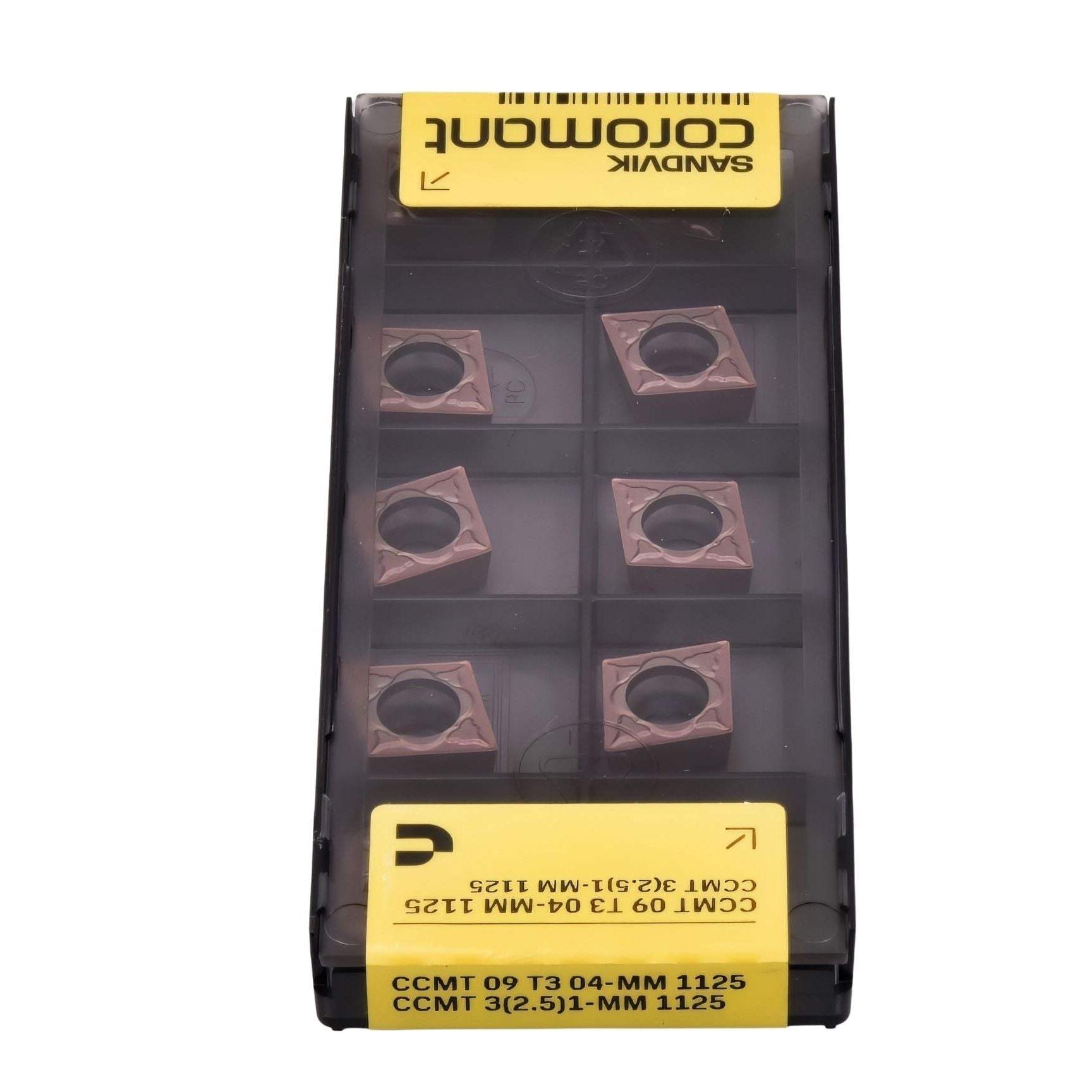 10pc Sandvik Coromant CCMT 09 T3 04-MM 1125 Turning Insert (Suitable for Stainless Steel, Medium Chipbreaker) - Twin Eagle Imports