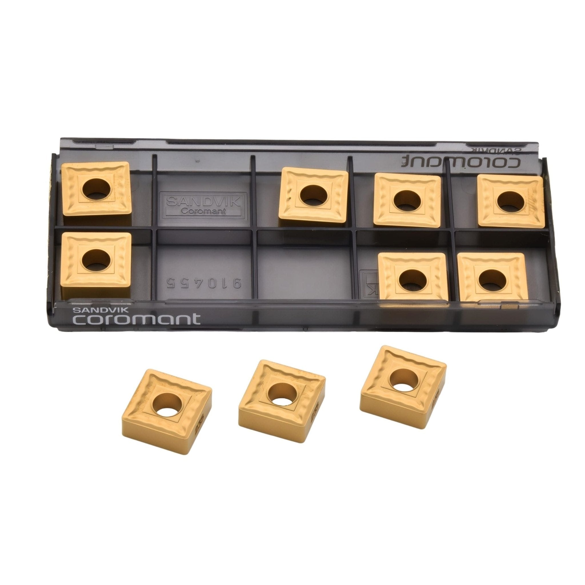 10pc Sandvik Coromant SNMG 12 04 08-QM 235 Turning Insert (Suitable for Steel & Stainless Steel, Medium Chipbreaker)