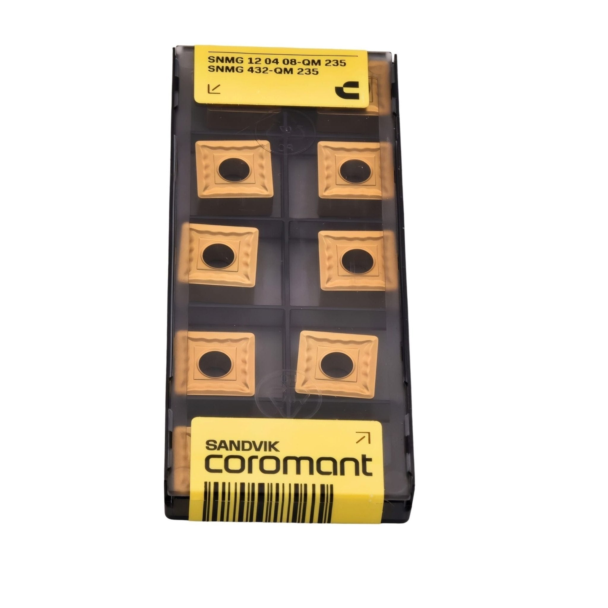 10pc Sandvik Coromant SNMG 12 04 08-QM 235 Turning Insert (Suitable for Steel & Stainless Steel, Medium Chipbreaker)
