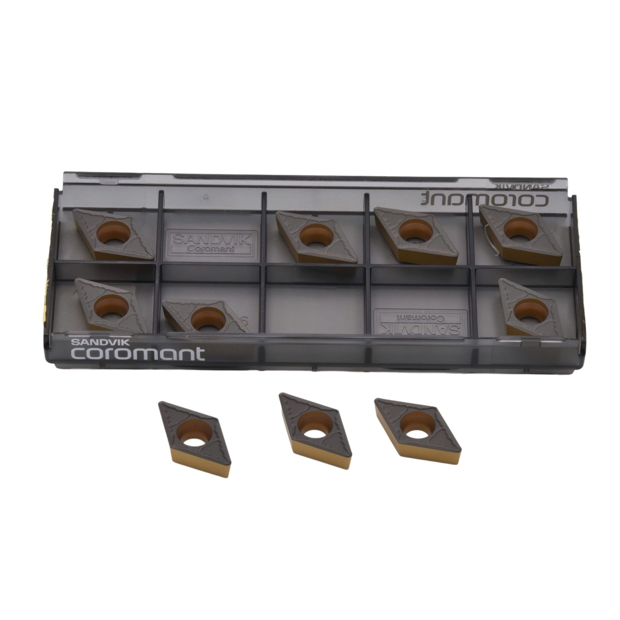 10pc Sandvik Medium Chipbreaker - Steel / Cast Iron Grade Insert - DCMT 11 T3 08-PM 4425 - Twin Eagle Imports