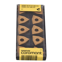 10pc Sandvik WNMG 08 04 04-QM 235 – Turning Insert (Medium, QM Chipbreaker) - Twin Eagle Imports