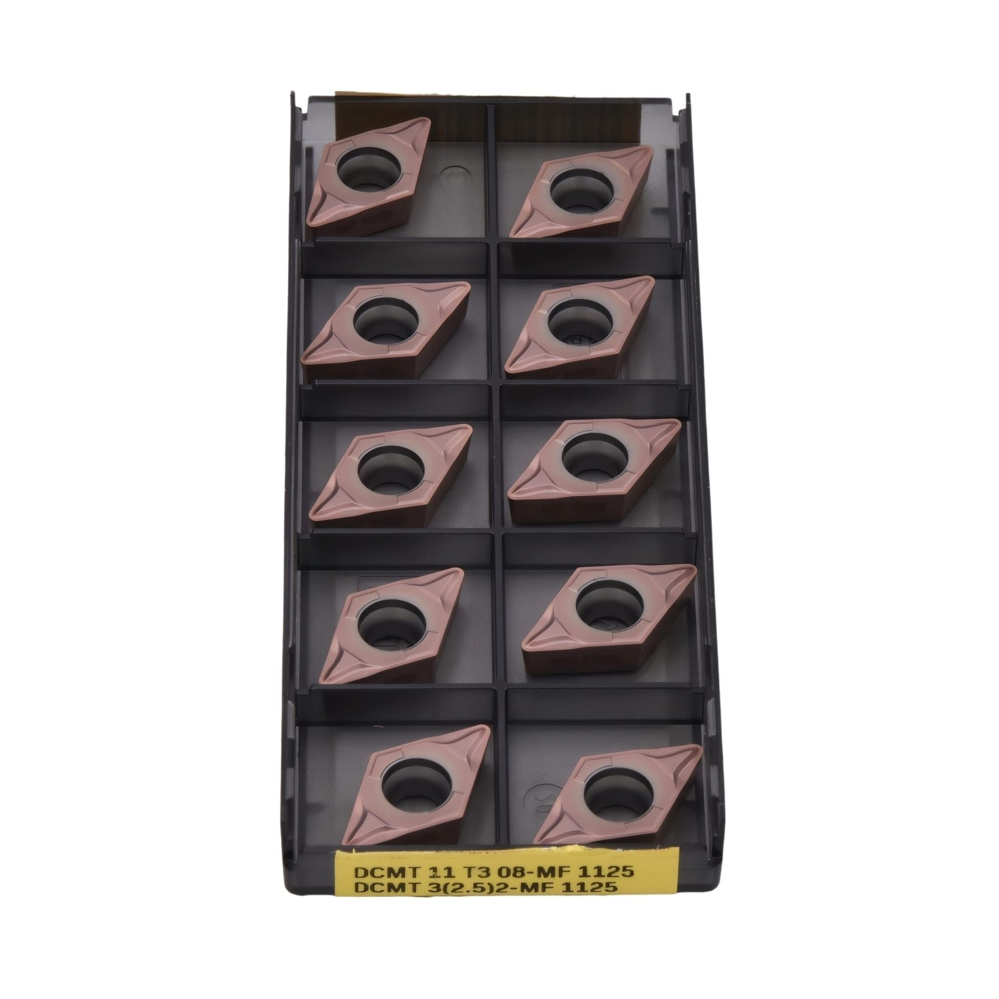10pcs Sandvik DCMT 11 T3 08-MF 1125 – Turning Insert (Finishing, MF Chipbreaker) - Twin Eagle Imports