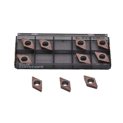 10pcs Sandvik DCMT 11 T3 08-MF 1125 – Turning Insert (Finishing, MF Chipbreaker) - Twin Eagle Imports