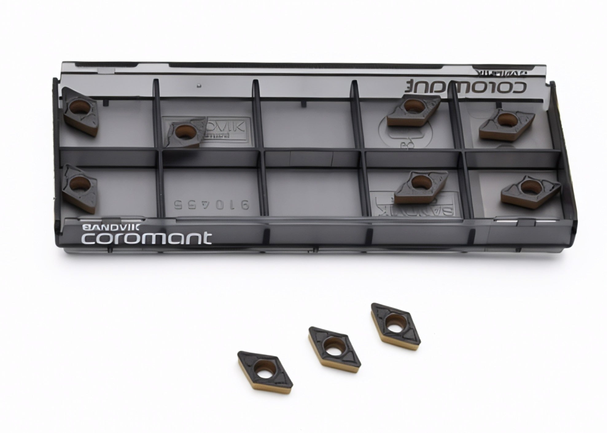 10pcs Sandvik Medium Chipbreaker - Steel / Cast Iron Grade Insert - DCMT 07 02 08-PM 4425 - Twin Eagle Imports