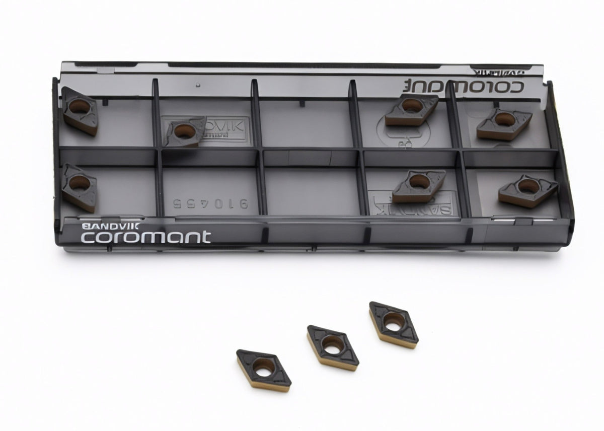10pcs Sandvik Medium Chipbreaker - Steel / Cast Iron Grade Insert - DCMT 07 02 08-PM 4425 - Twin Eagle Imports