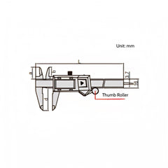 INSIZE IP54 Digital Caliper 0-300mm/0-12" Range Series 1104-300W