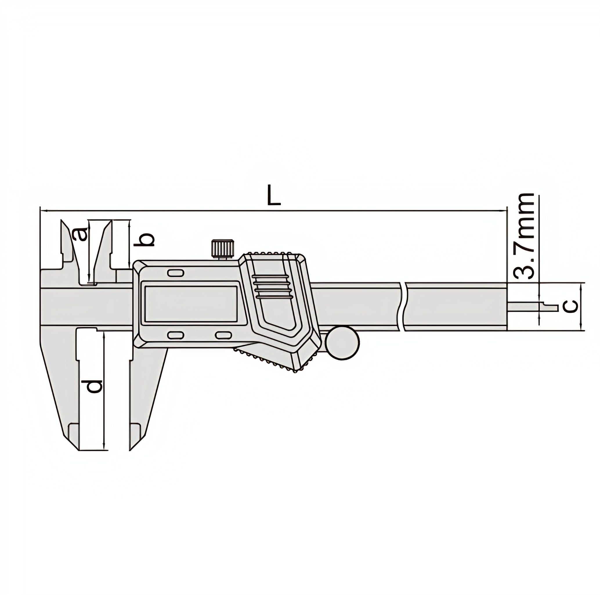 Insize Digital Caliper 0-200mm/0-8" Range Series 1114-200A