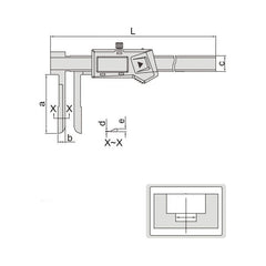 Insize Digital Knife Edge Caliper 15-150mm/0.6-6" Range Series 1123-150A