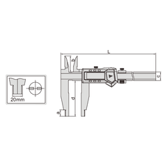 Insize Digital Caliper 0-300mm / 0-12" Range Series 1136-301