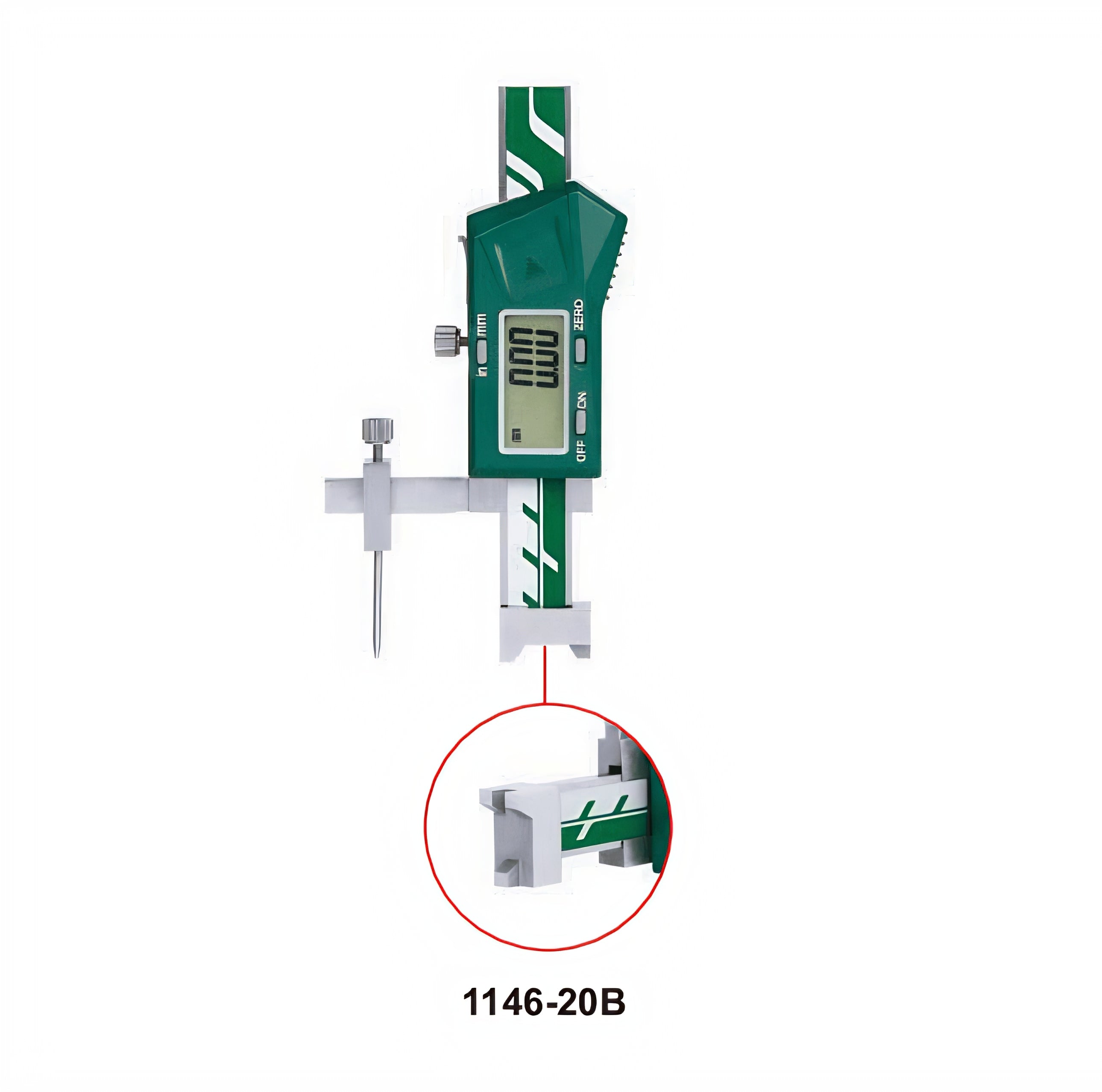 Insize Digital Height Gauge 0-20mm / 0-0.8" Range Series 1146-20B