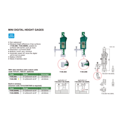 Insize Digital Height Gauge 0-20mm / 0-0.8" Range Series 1146-20B