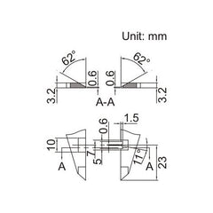 Insize Digital Crimp Height Caliper 0-150mm/0-6" Range Series 1165-150A