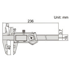 Insize Digital Crimp Height Caliper 0-150mm/0-6" Range Series 1165-150A