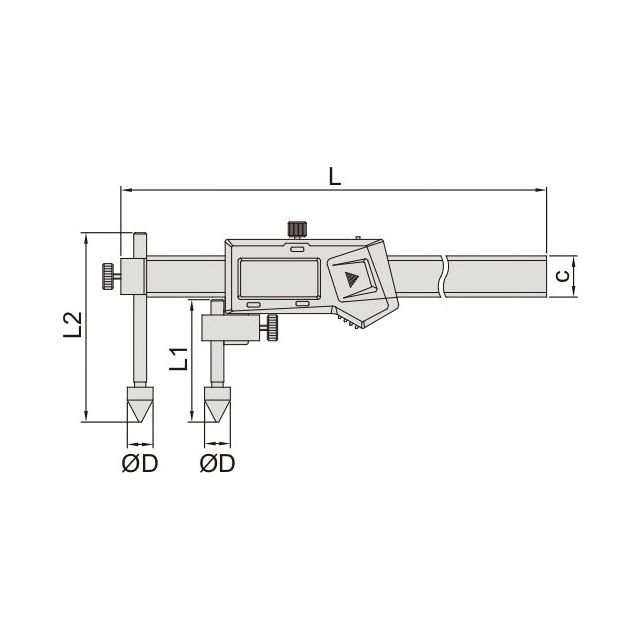 Insize Digital Offset Caliper 10-200mm Range Series 1192-200A