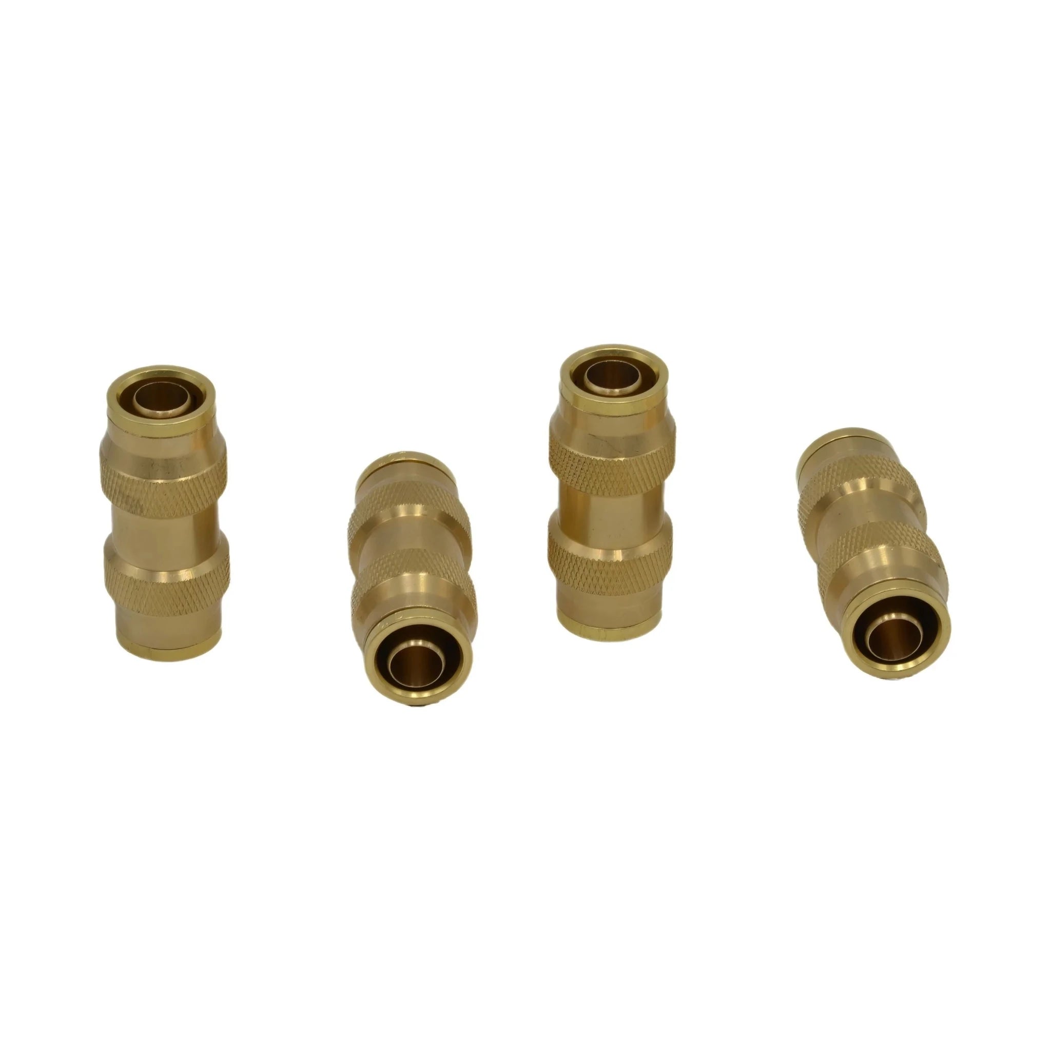 1/2" DOT Brass Push-In Straight Tube Unions – 4 Pack - Twin Eagle Imports