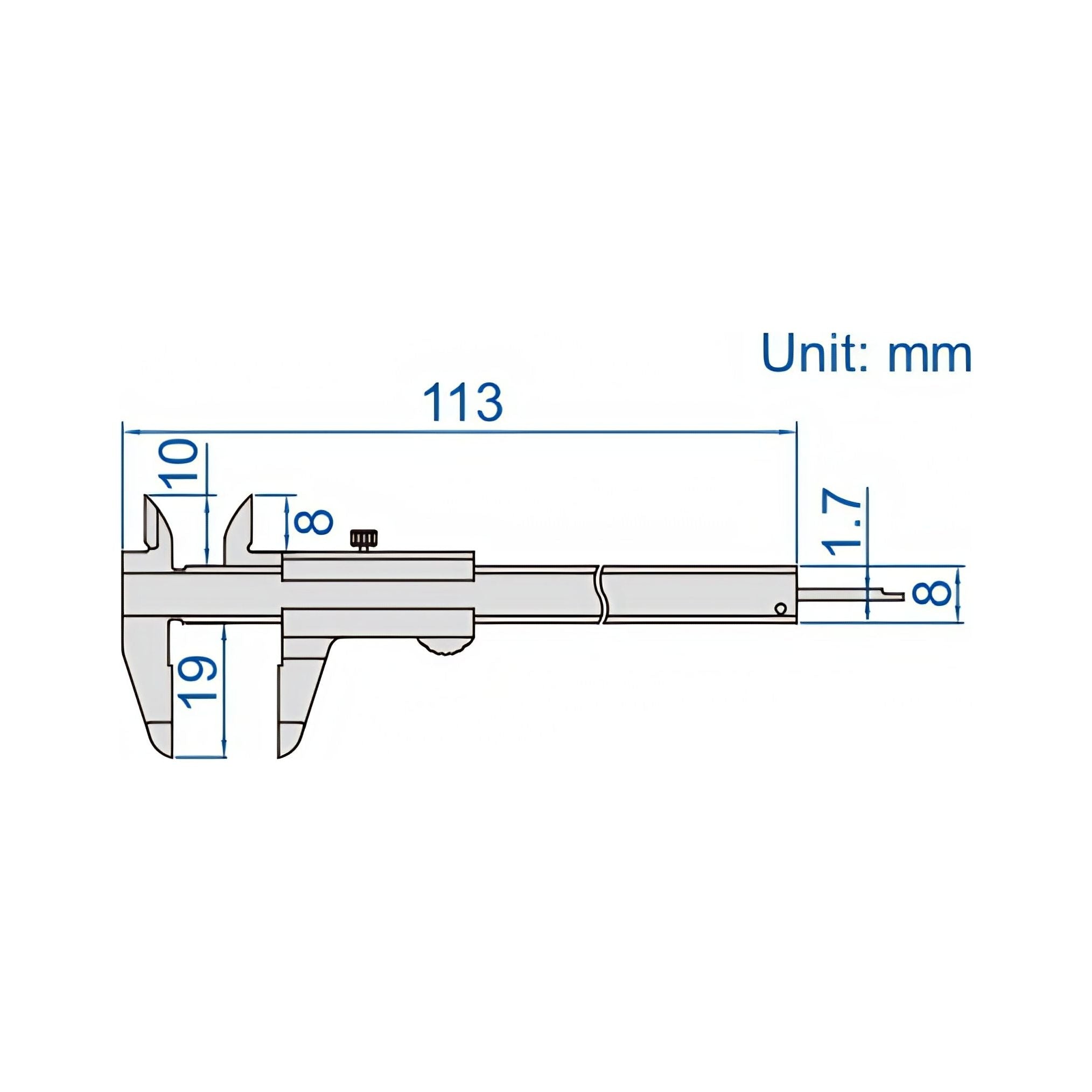 Insize Vernier Caliper 0-70mm Range Series 1204-70